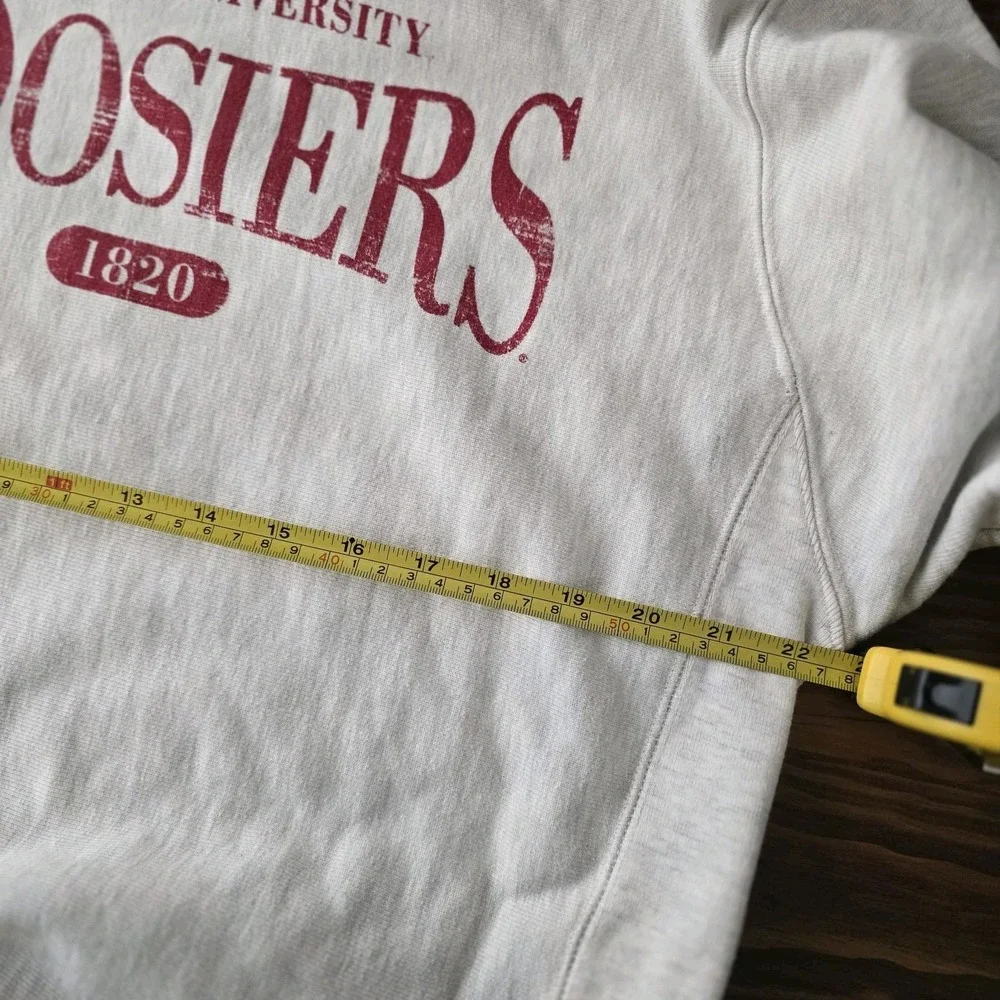 Champion Indiana Hoosiers Uni M crewneck Pullover Sweatshirt Reverse Weave - Picture 11 of 13